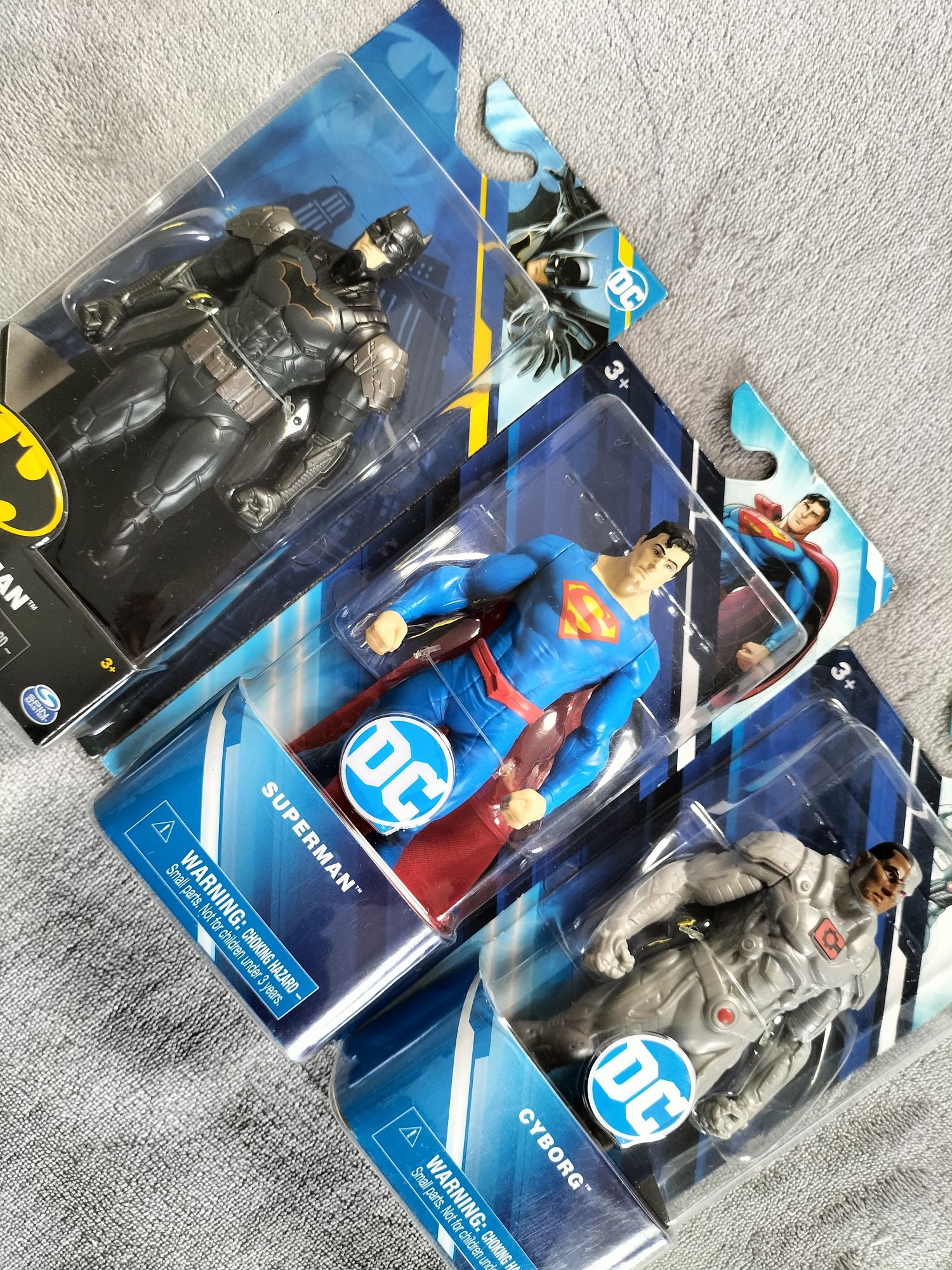 Zestaw superbohaterów superbohater DC Batman Superman Cyborg 15cm Spin