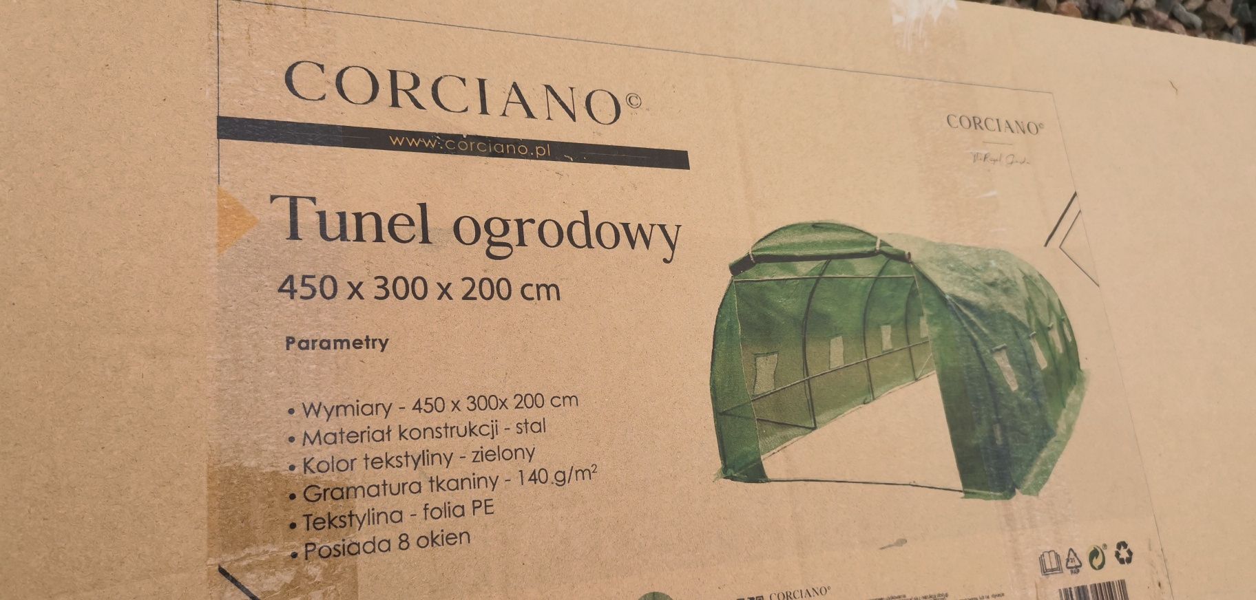 Nowa folia oryginalna na tunel CORCIANO 4,5 x 3 x 2 m