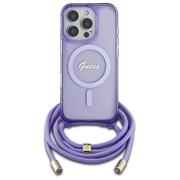 Guess GUHMP16LHCTSGNSU iPhone 16 Pro 6.3" fioletowy/purple hardcase Cr