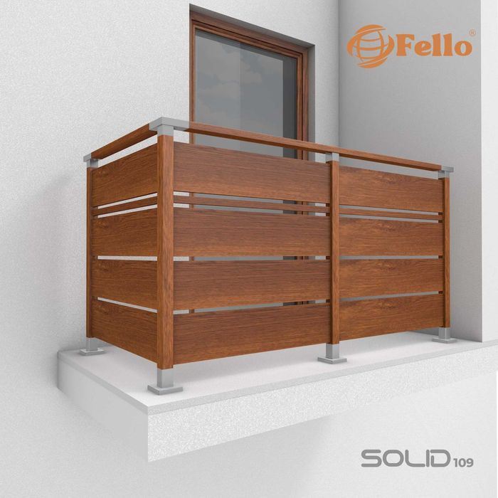 Balustrada SOLID Barierka Nowoczesna taras balkon montaż wysyłka