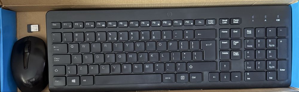 Bezprzewodowa kawiatura i mysz hp