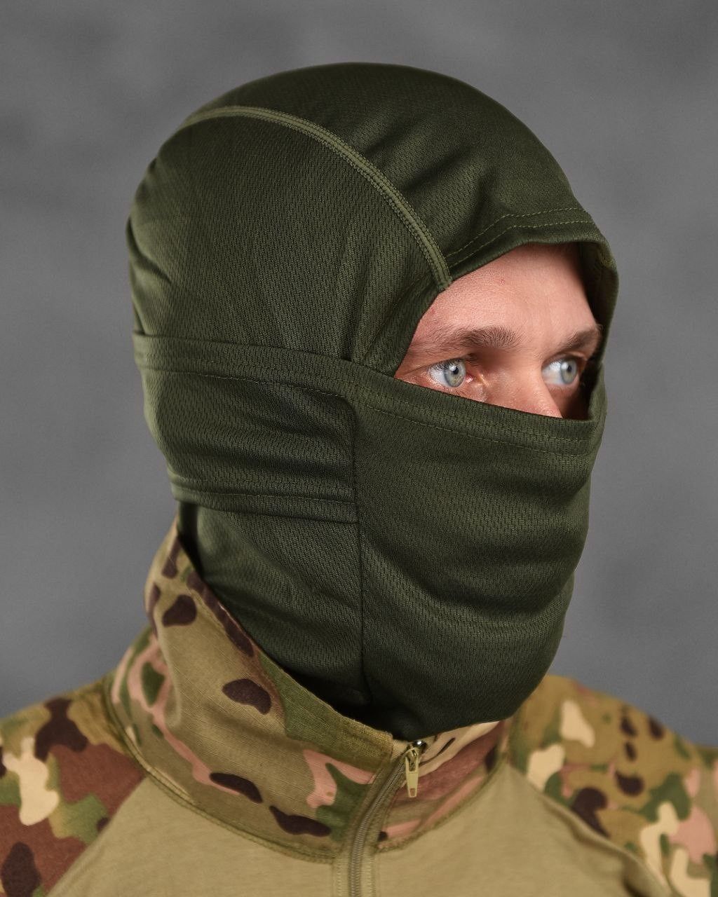 Тактична літня балаклава підшоломник Coolmax Мультикам Койот Олива