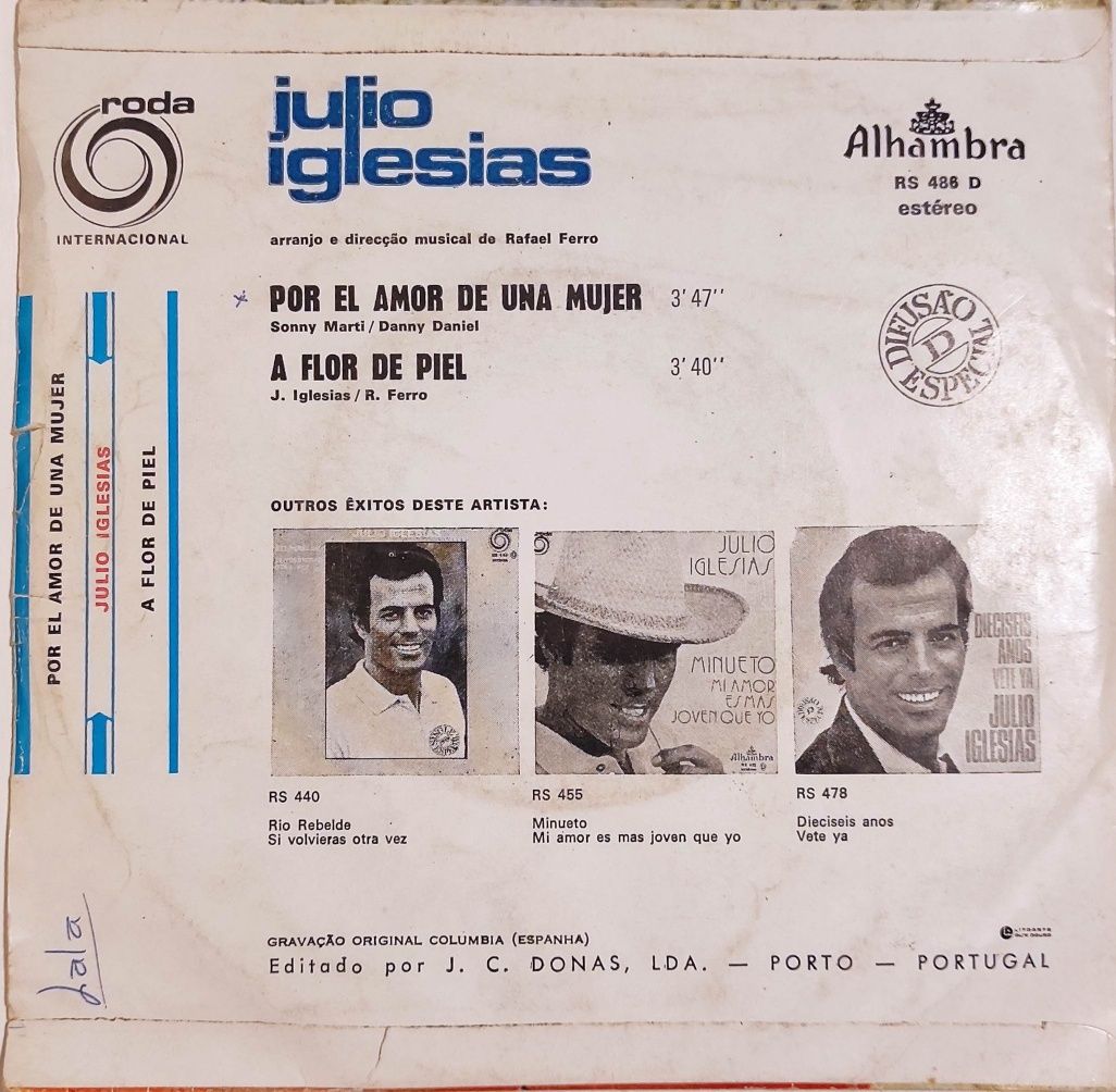 Disco vinil Júlio Iglesias