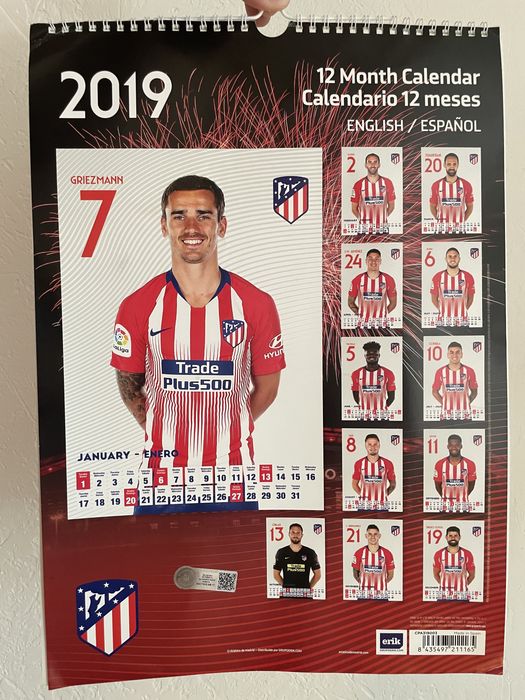 Перекидний календар Atletico de Madrid 2019