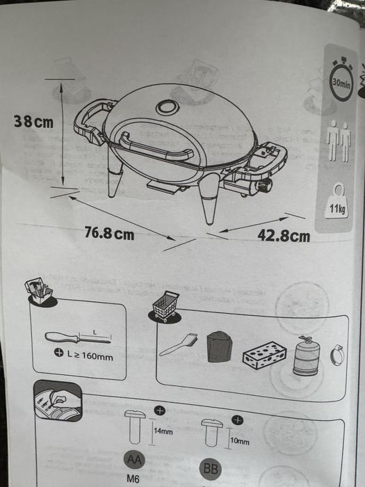 Grelhador barbecue a GÁS novo