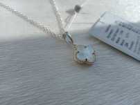 Серебряный подвес кулон Van Cleef Ван Клиф белый перламутр оникс черн