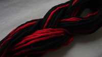 dredy dredloki wełniane zestaw czarno-czerwony