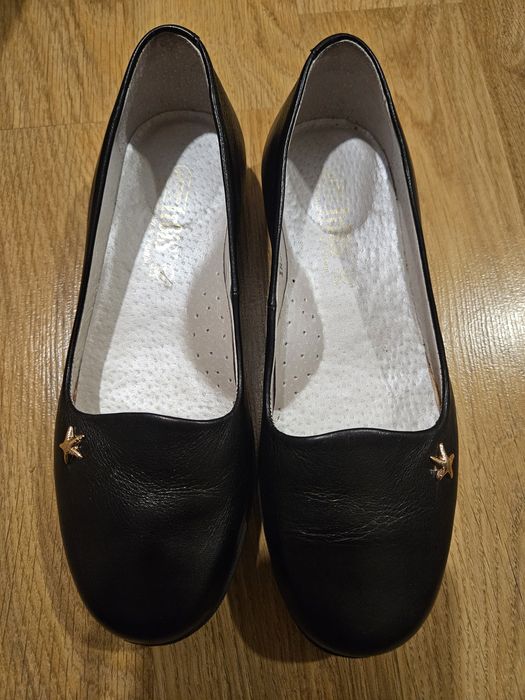 Туфлі шкіряні, дитячі, чорні, 35 розмір, Irbis