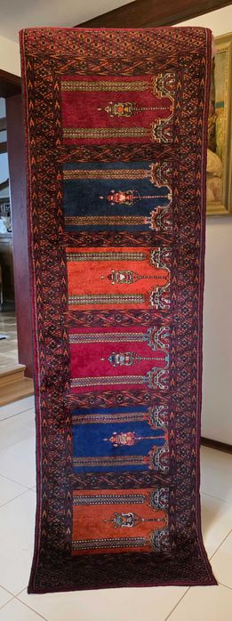 Ręcznie tkany dywan wełniany 220/66