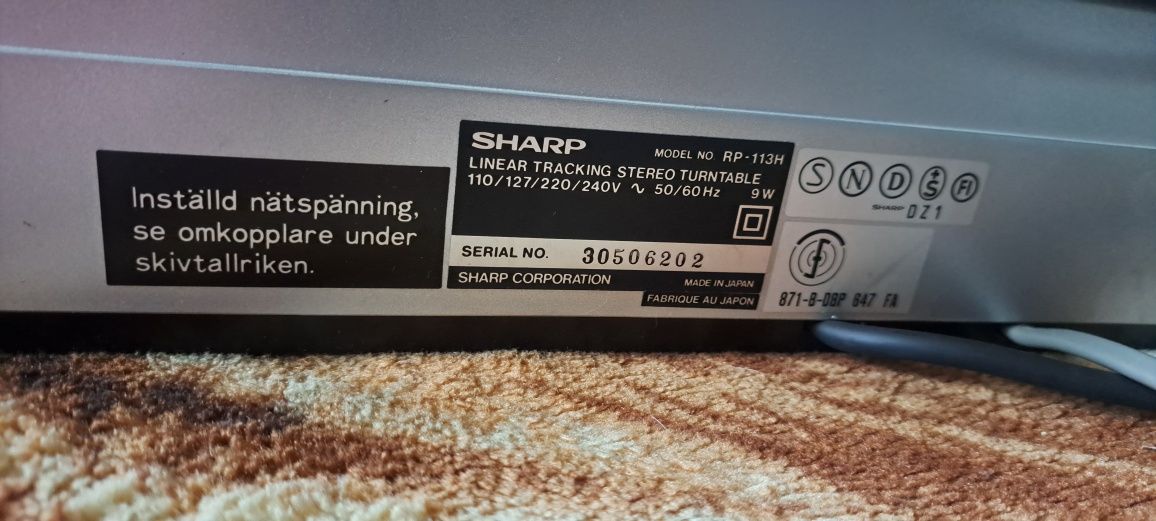 gramofon sharp RP 113 Automat