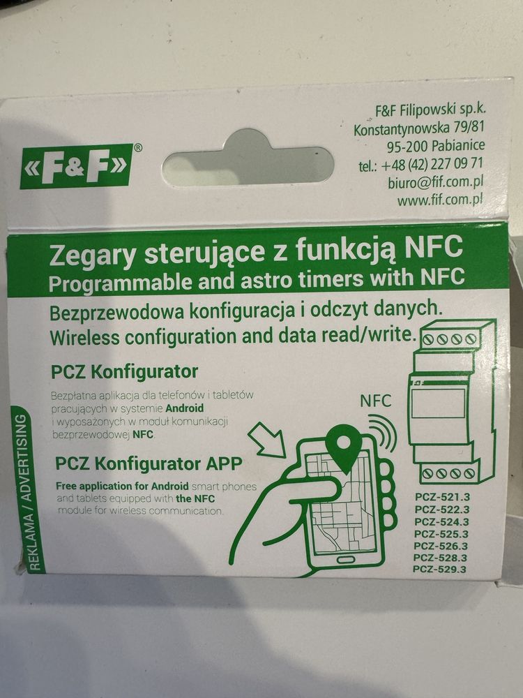 Zegar sterujący programowany z NFC