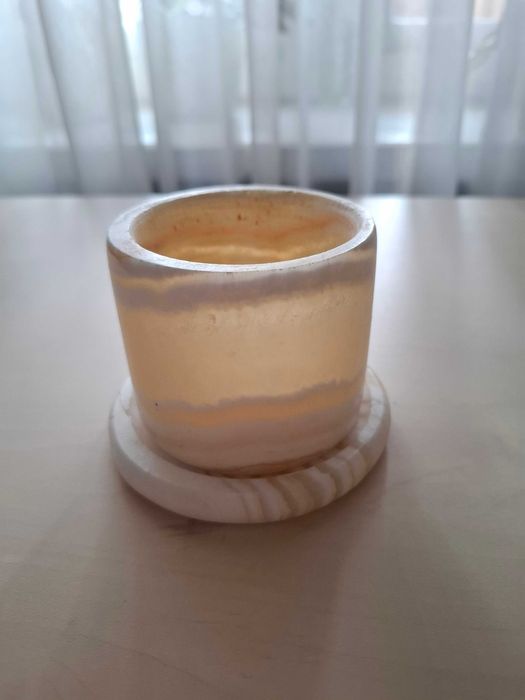 Подсвечник из камня оникс (підсвічник онікс), Египет, новый