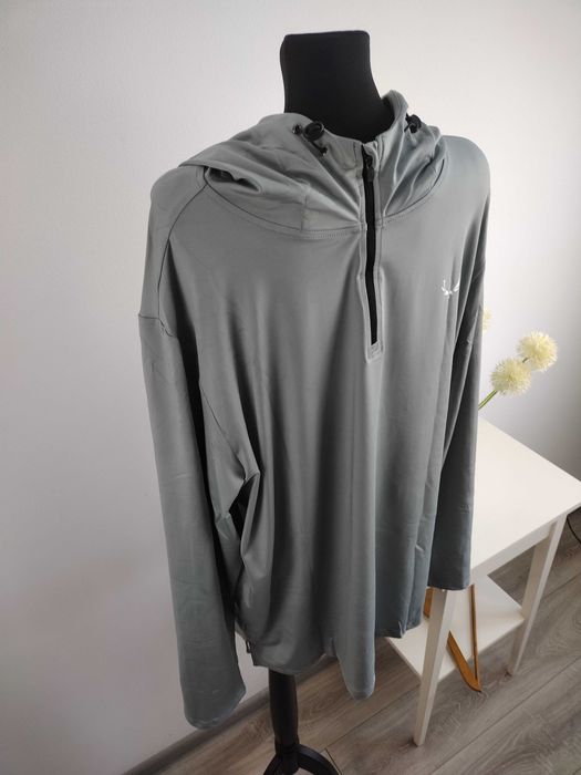 Bluza męska Jmierr z kapturem XXL 3XL – sportowa, jasnozielona / szara