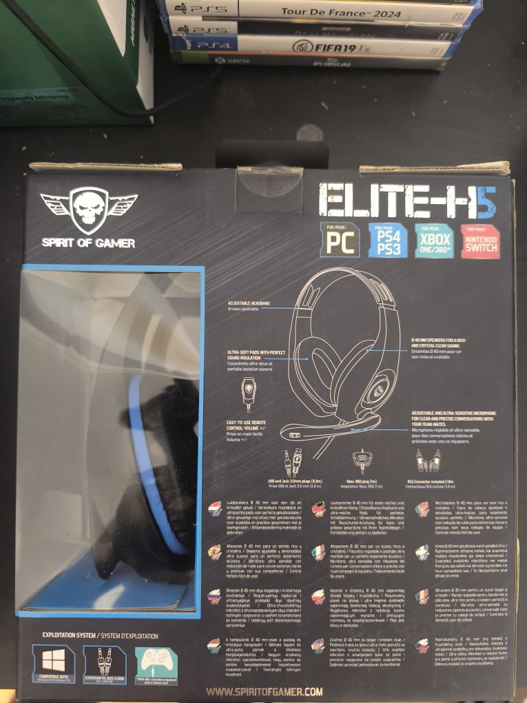 Auscultadores Gaming Spirit Of Gamer Elite H5 Selados