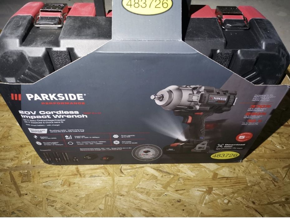 Najmocniejszy zestaw! Klucz udarowy + Aku 12ah+ ładowarka smart