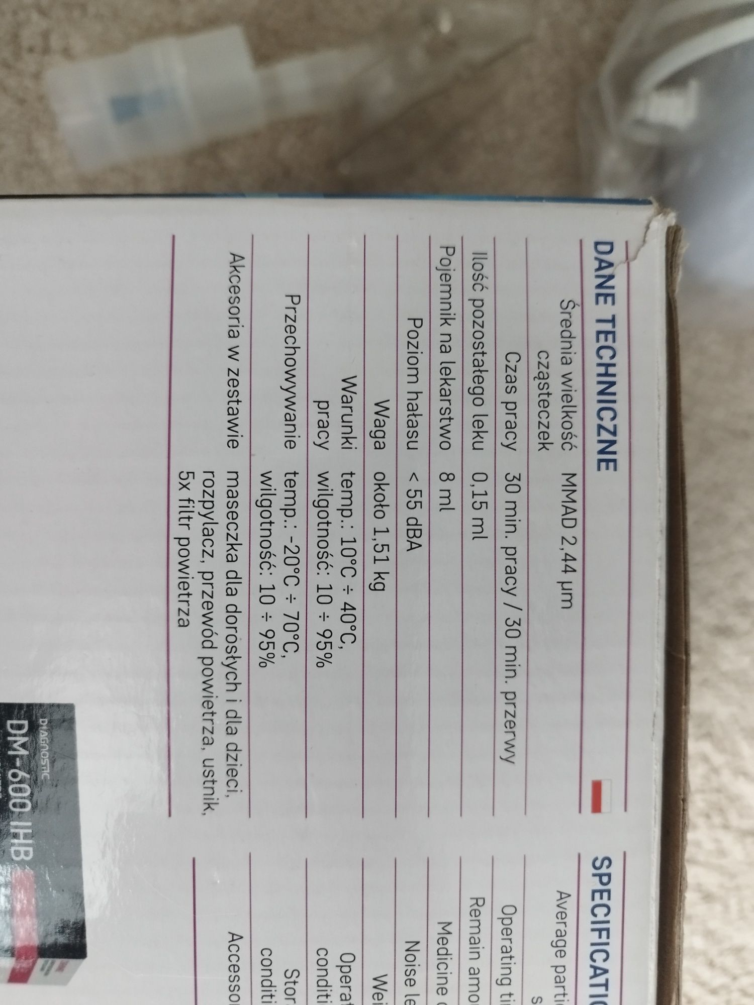 Inhalator nebulizator tłokowy doagnostic nano