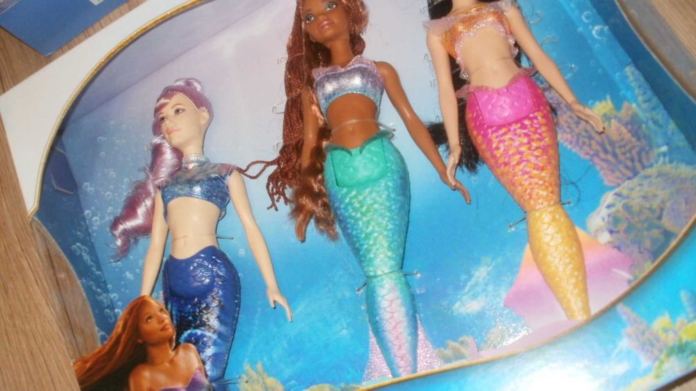 LALKI z BAJKI DISNEY mała syrenka ARIELKA zestaw 3 LALEK