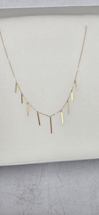 Złoty naszyjnik z wiszącymi elementami próba 585 GOLD MONEY