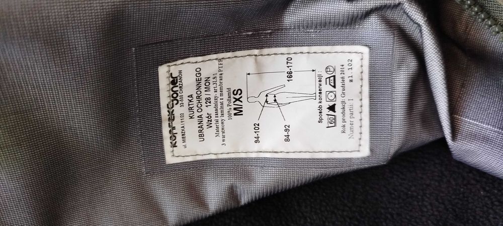 Wojskowe Ubranie ochronne kurtka polar spodnie wz. 128/MON rozm. M/XS
