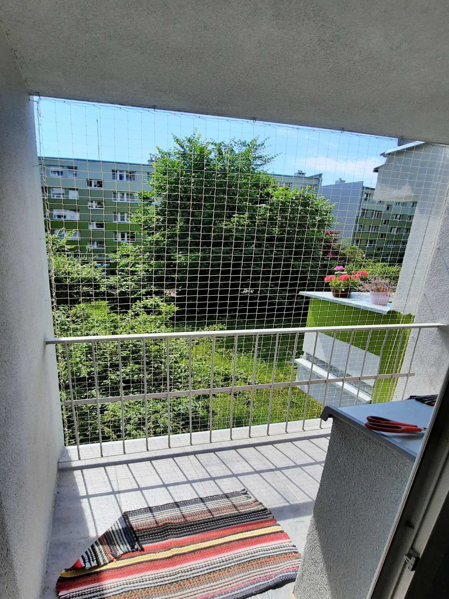 Siatka pogrubiona na balkon dla kota na ptaki Zestaw wiercony 3,5x2,7m