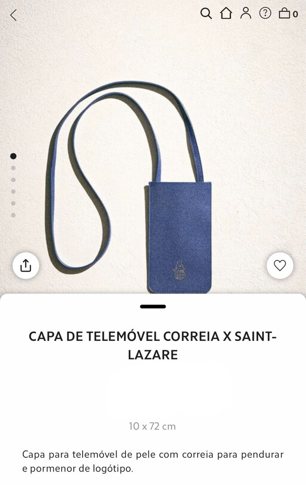 Capa De Telemóvel Correia X SAINT-LAZARE Zara Home NOVO