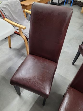 Krzesła ze skóry naturalnej kpl 6 szt