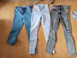 Zestaw 3 sztuki jeansów damskich rozmiar XXS