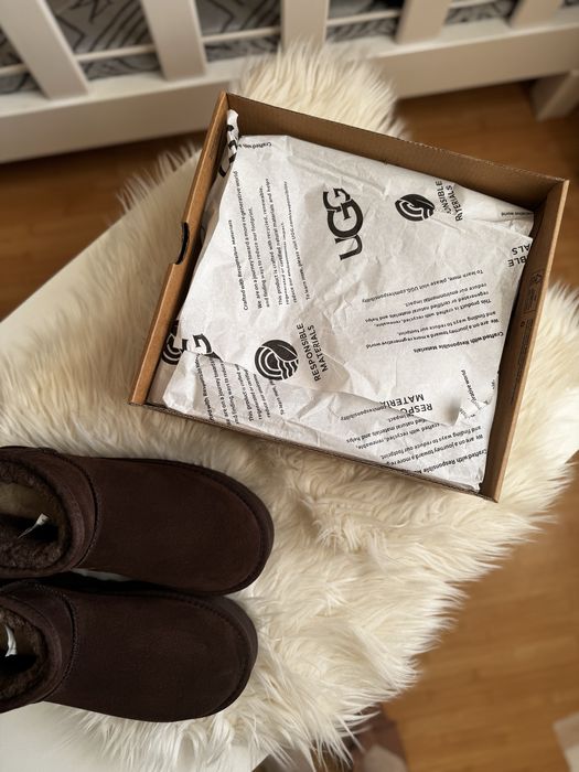 Ugg mini brown, уггі шоколадні, трендові уги