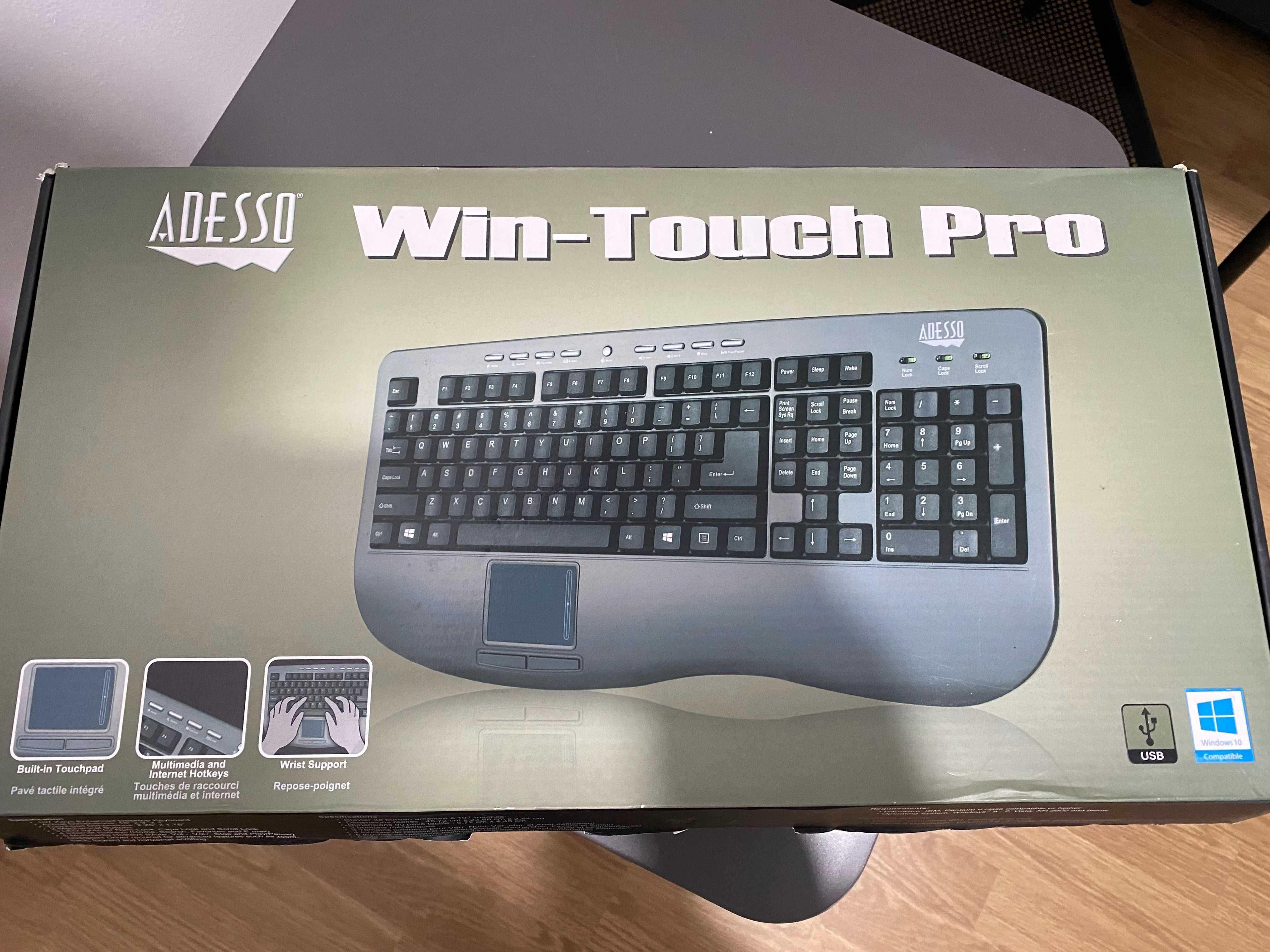 Teclado Adesso AKB-430UG Win-Touch Pro Desktop - Glidepoint Touchpad