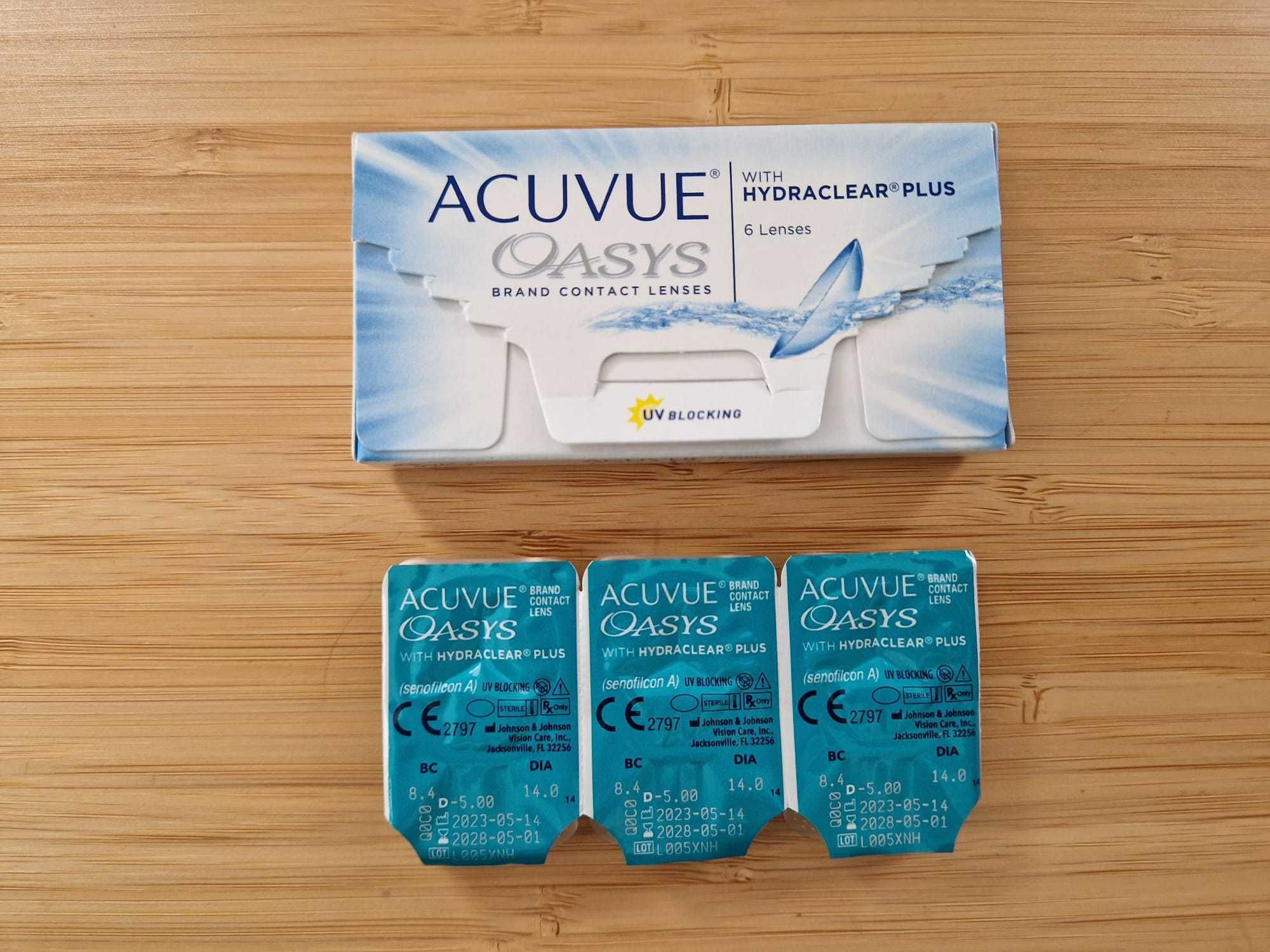 soczewki kontaktowe ACUVUE® OASYS 3 szt. Moc: -5,00