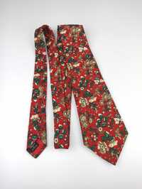 Tie Rack Havana bawełniany czerwony krawat w kwiaty