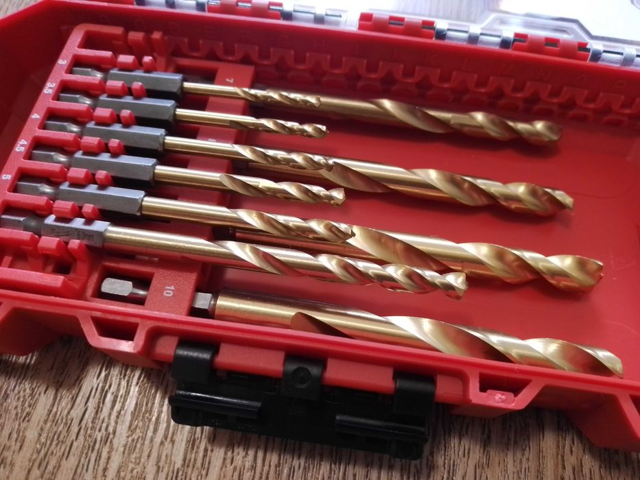 Набір свердл по металу PACKOUT RedHEX HSS-G TiN MILWAUKEE, (10шт)