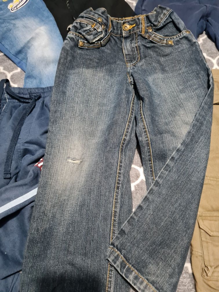 ZESTAW 13 x Spodnie ocieplane jeansy r. 110 h&m primark