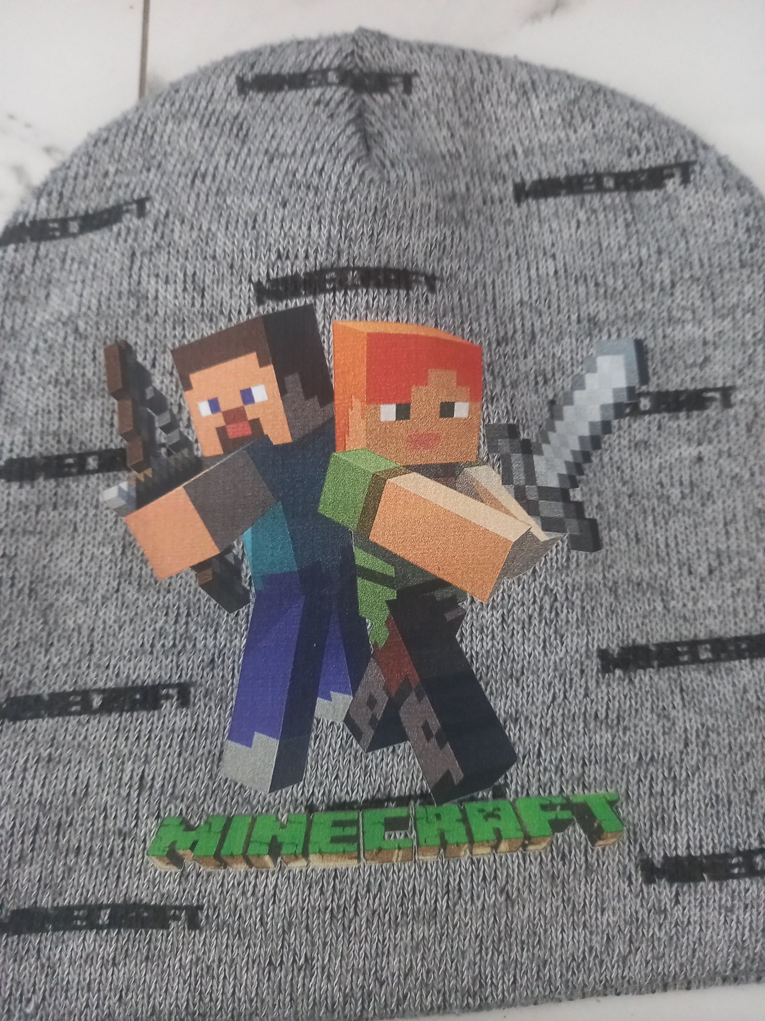 Czapka plus komin Minecraft 4/6 lat