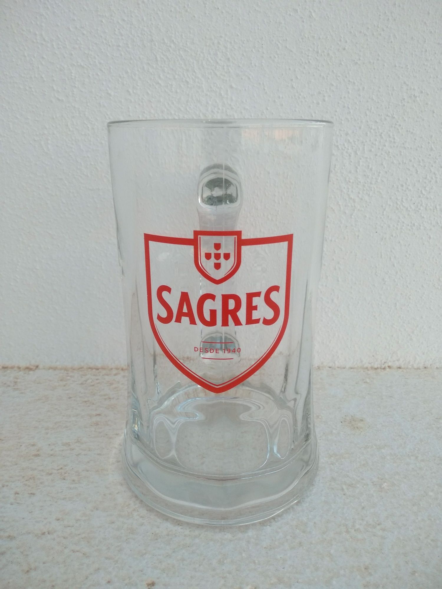 Canecas de vidro da cerveja Portuguesa Sagres