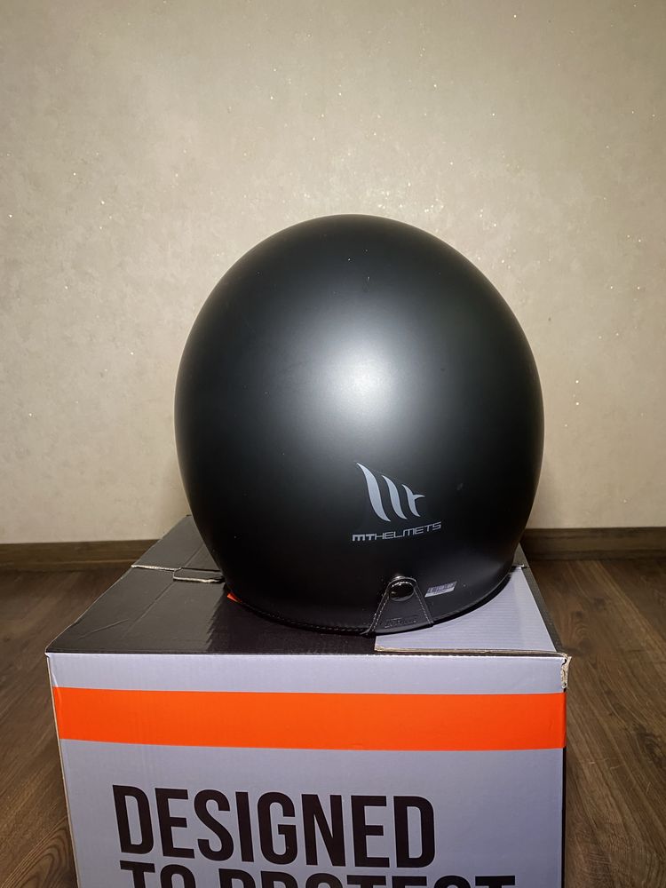Мотошолом MT LE MANS 2 SV S SOLID GLOSS BLACK, ретро, вінтаж