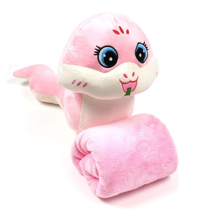 Плед-подушка игрушка 3в1 Змея 62см