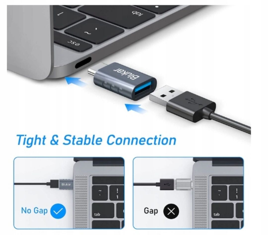 Blukar Adapter przejściówka USB-C na USB 3.0 2szt.