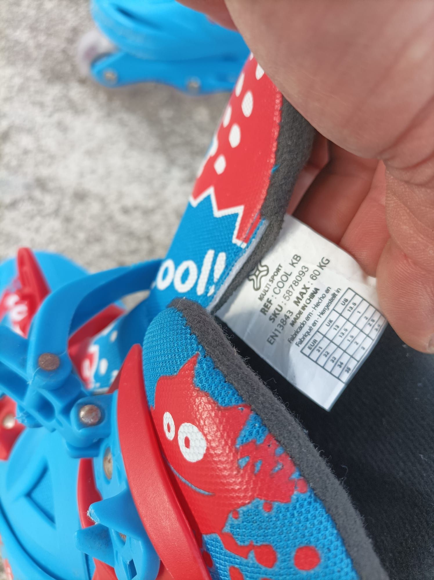Patins em linha para criança