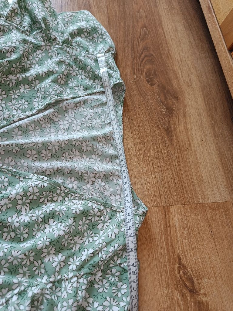 Sukienka damska letnia midi XL XXL Boho kobieca zielona dziewczęca 44
