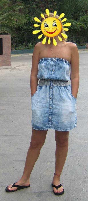 Брендовый джинсовый сарафан/платье Gloria Jeans, размер М/44