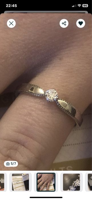 925 srebrny pierscionek z lab diamentem