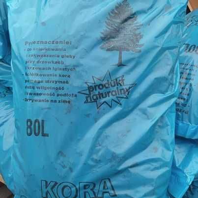 Kora sosnowa średniogruba, worki 80l, ziemia, torf
