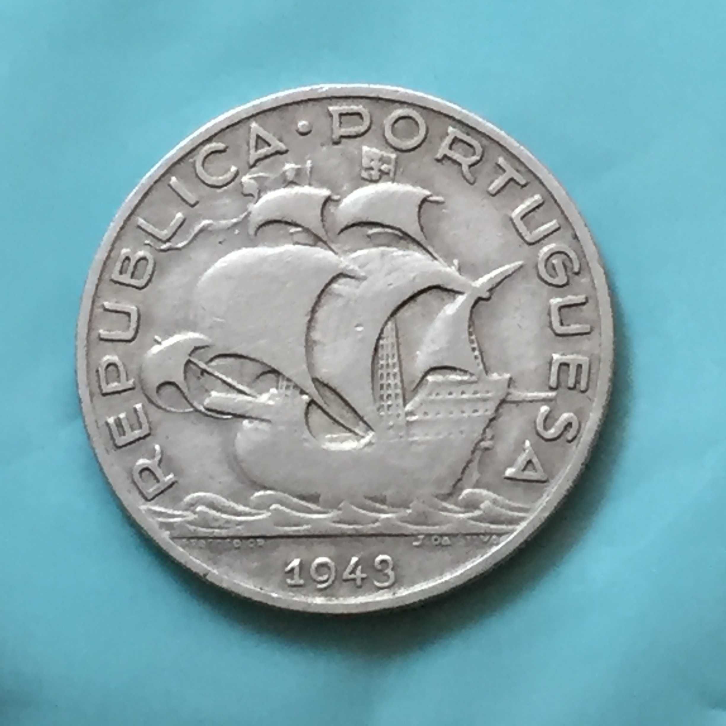 5 escudos 1943 - prata