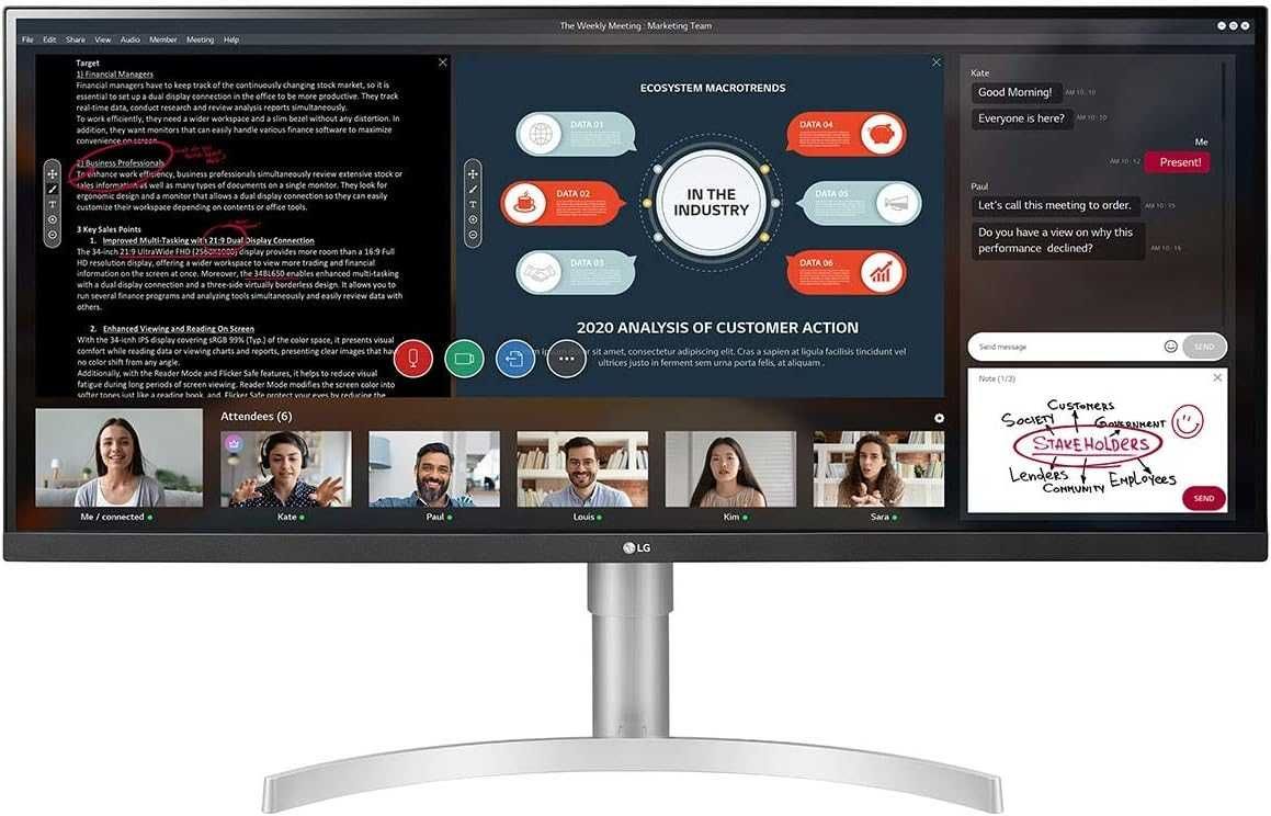 Monitor LG 34WN650-W
