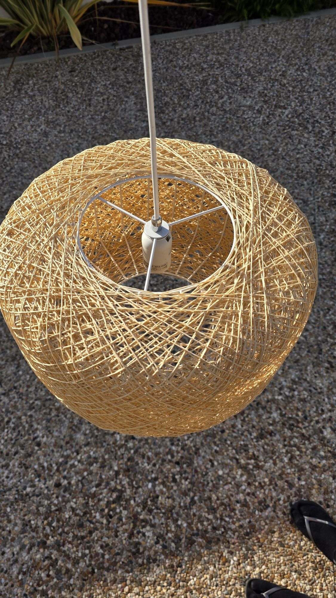 Candeeiro estilo "palha" / bambu (plastico)