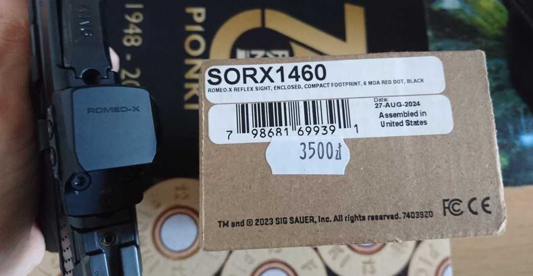 Kolimator Red Dot Sig Sauer Romeo-X 6 MOA SORX1460 RMSc + Gwarancja