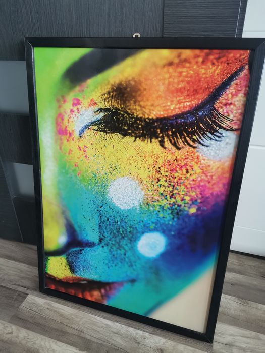 Obraz Kobieta TWARZ na ramię drewnianej 70x50