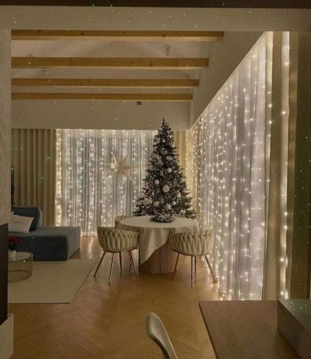 Гірлянда штора роса крапля на вікно 300 led 3*3 м з пультом