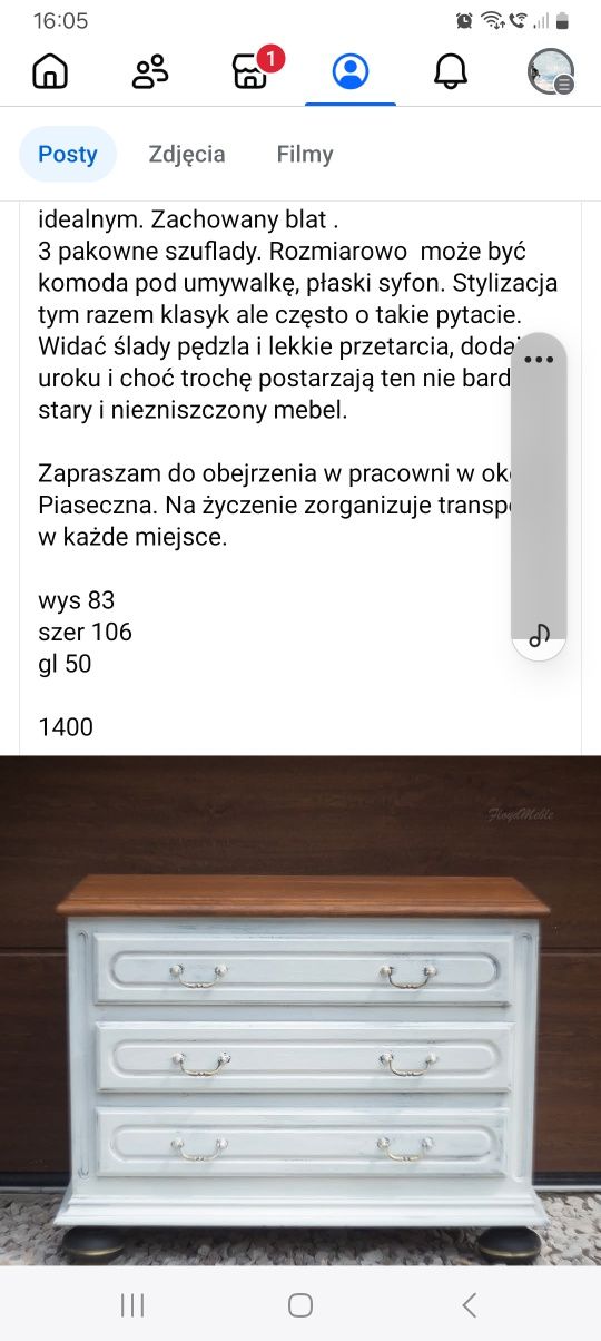 Komoda z szufladami Piaseczno wysylka
